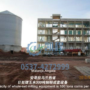 安哥拉马兰热省日处理玉米300吨制粉成套设备